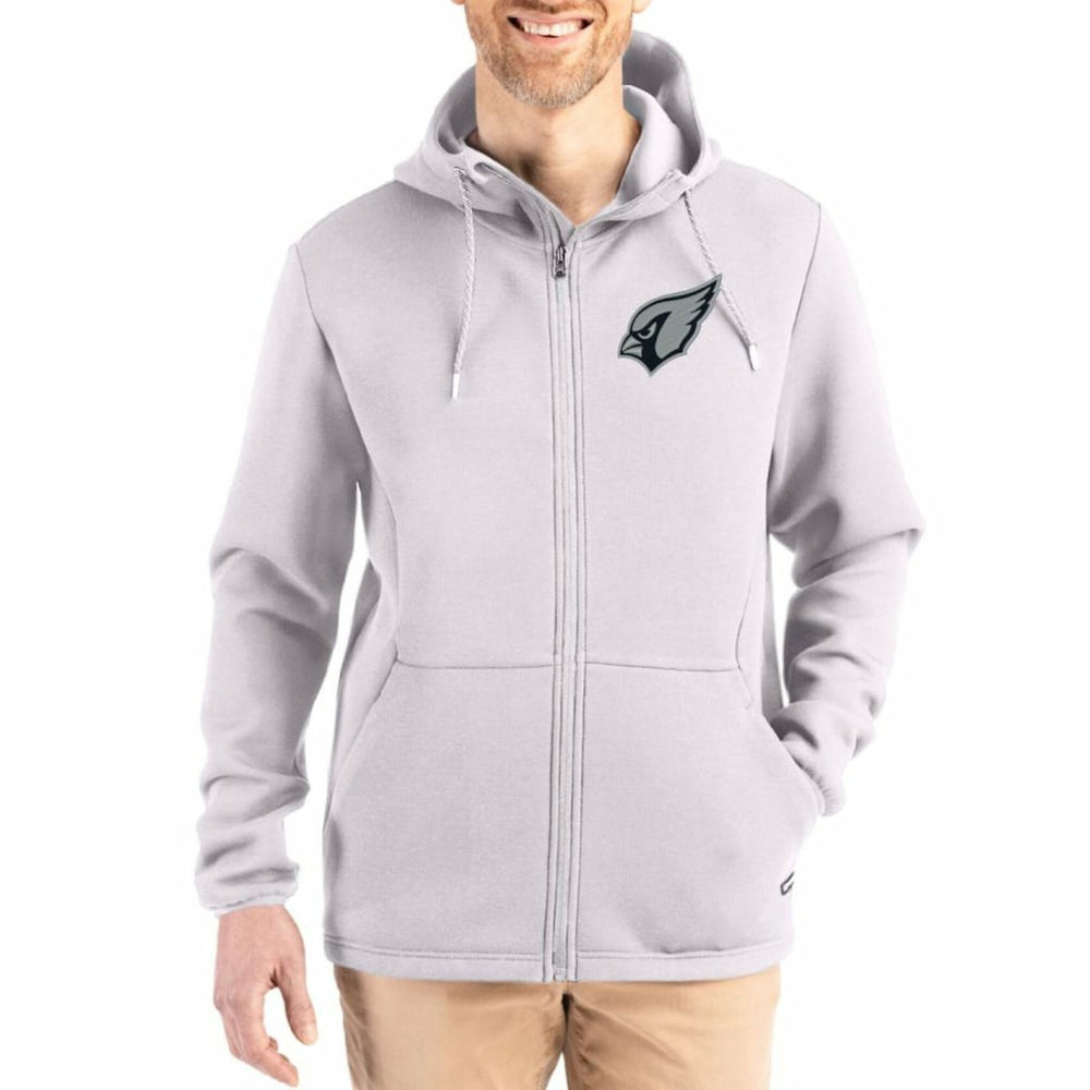 Arizona Cardinals Cutter & Buck Roam Epic Comfort Recycled Full-Zip Hoodie Jacket - Gray - NFL
