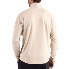 Detroit Lions Cutter & Buck Adapt Eco Knit Hybrid Recycled Quarter-Zip Jacket - Light Brown - NFL