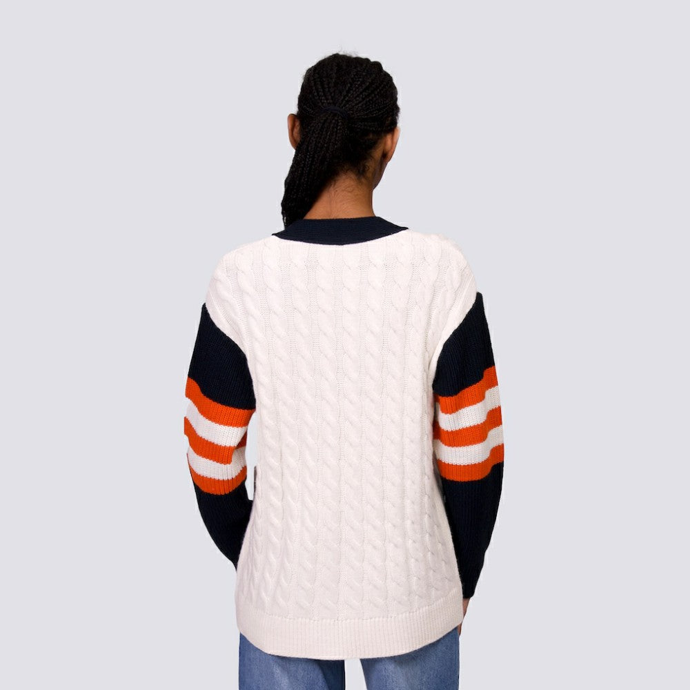 San Francisco Giants Lusso Women's Shyla Knit V-Neck Full-Zip Sweater Outlet