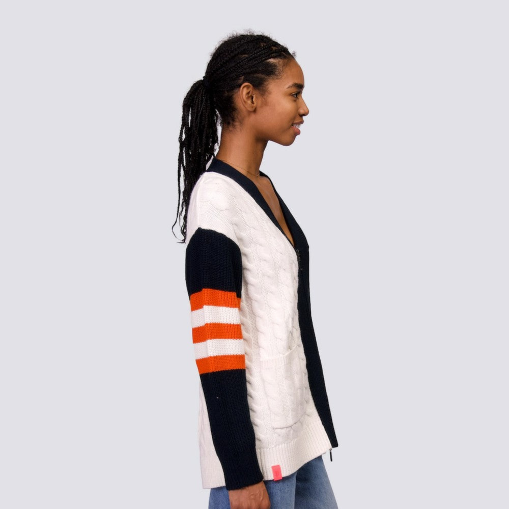 San Francisco Giants Lusso Women's Shyla Knit V-Neck Full-Zip Sweater Outlet