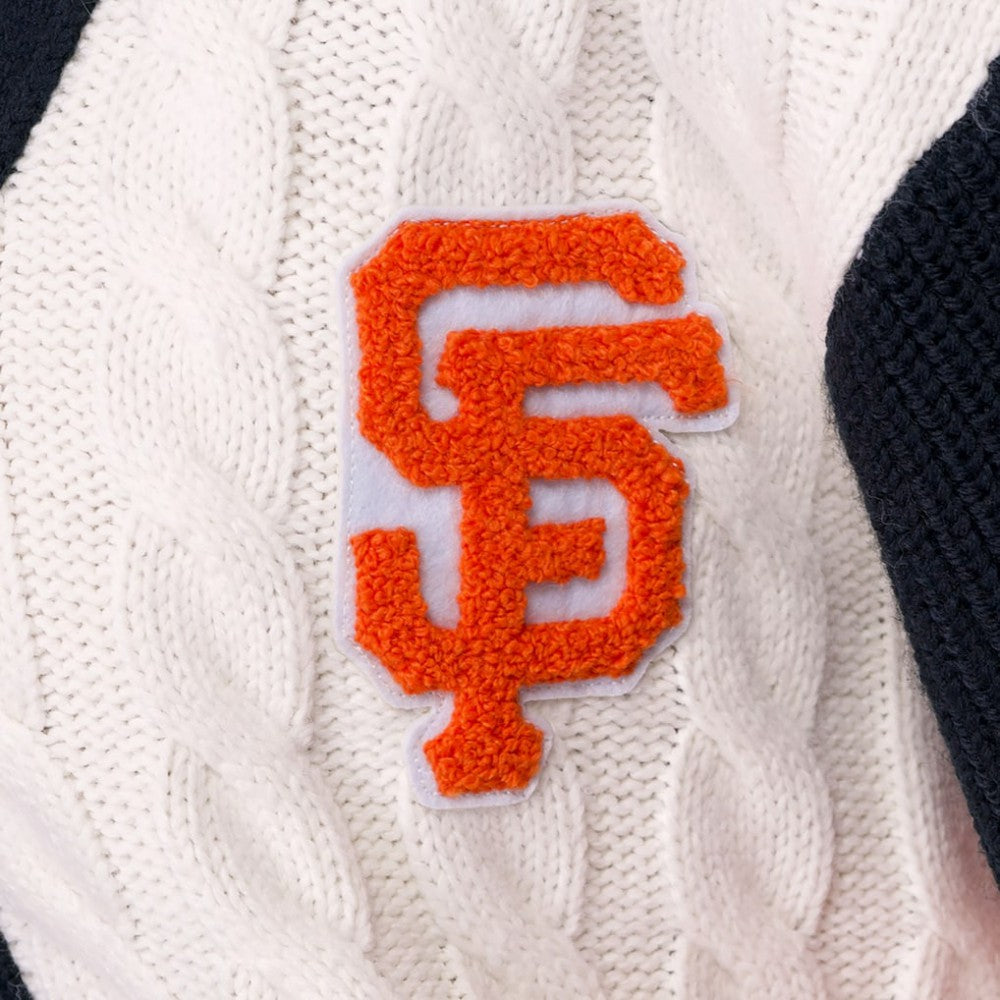 San Francisco Giants Lusso Women's Shyla Knit V-Neck Full-Zip Sweater Outlet