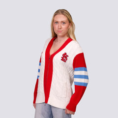 St. Louis Cardinals Lusso Women's Shyla Knit V-Neck Full-Zip Sweater Near Me