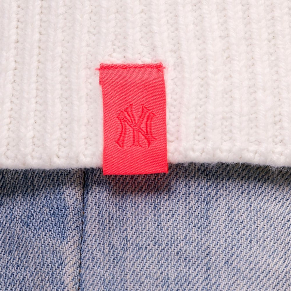 New York Yankees Lusso Women's Shyla Knit V-Neck Full-Zip Sweater Outlet