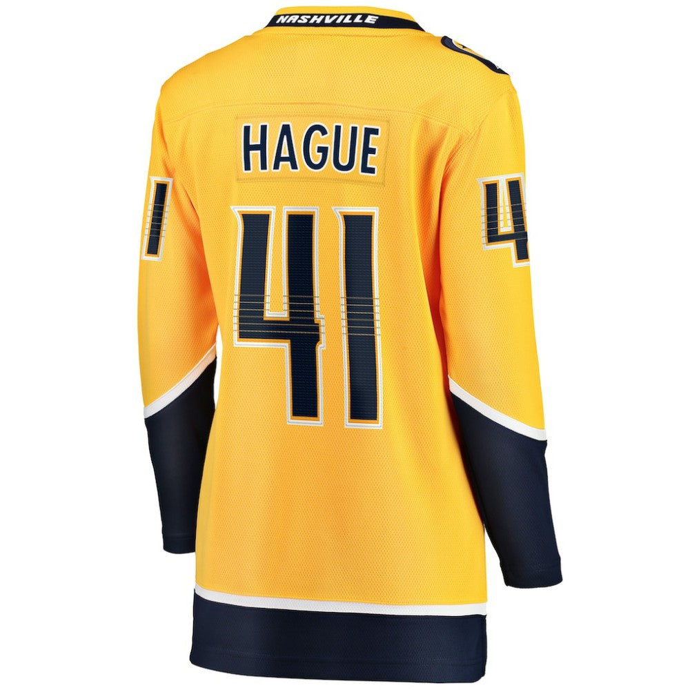 Nicolas Hague Nashville Predators Fanatics Women's Home Breakaway Jersey - Gold | Fanatics Lifestyle