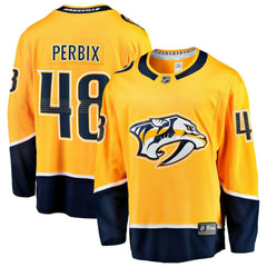 Nick Perbix Nashville Predators Fanatics Home Breakaway Jersey - Gold | Fanatics Lifestyle
