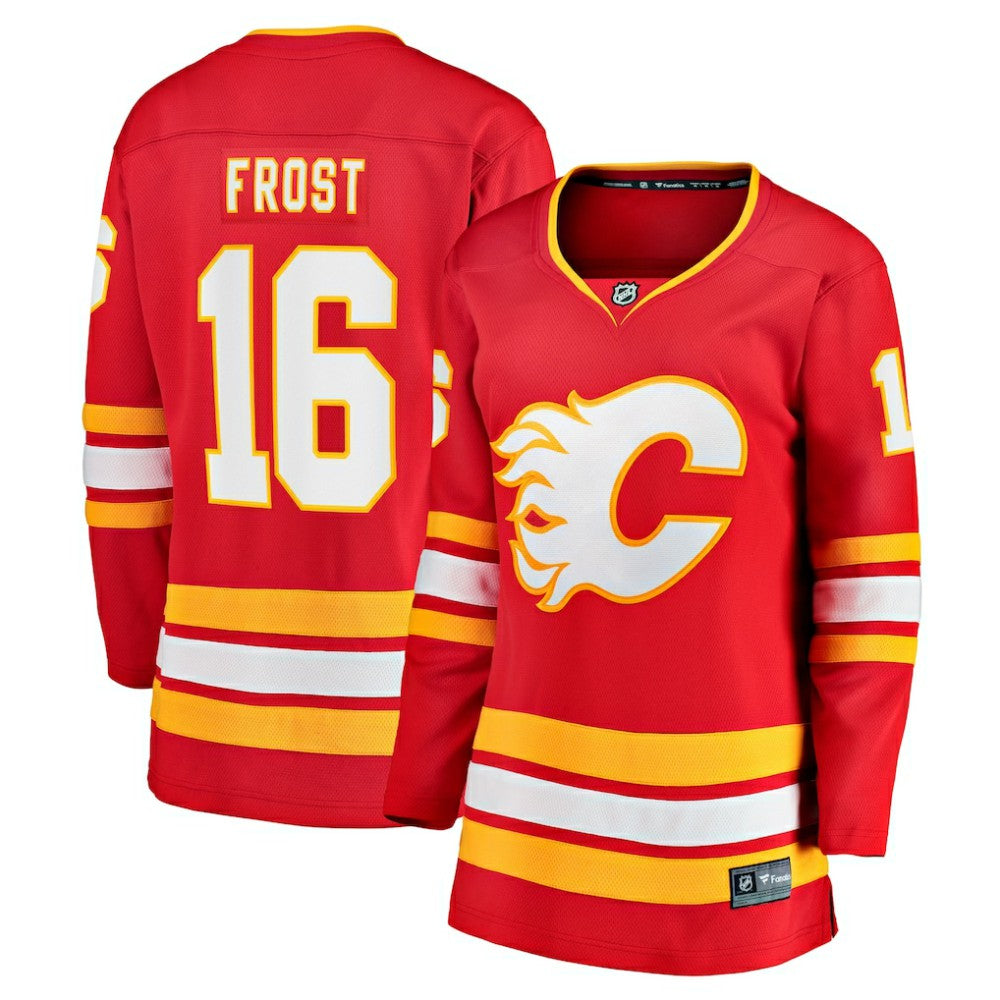 Morgan Frost Calgary Flames Fanatics Women's Home Breakaway Jersey - Red | Fanatics Lifestyle