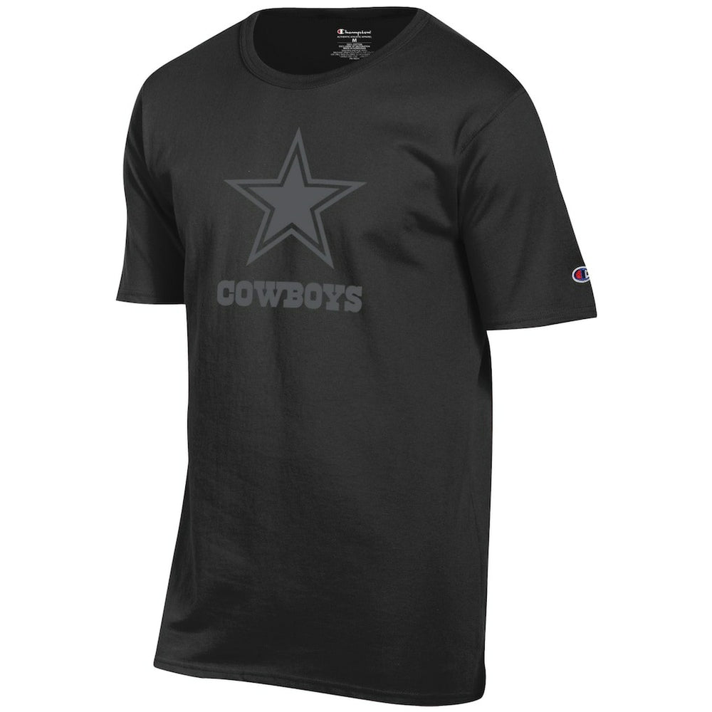 Dallas Cowboys Champion Tonal Logo T-Shirt - Black - NFL