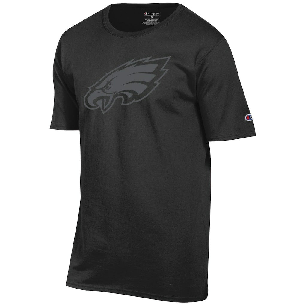 Philadelphia Eagles Champion Tonal Logo T-Shirt - Black - NFL