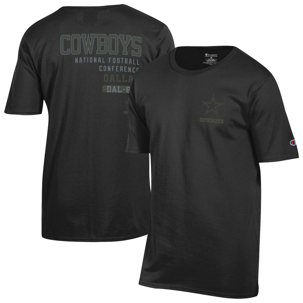 Dallas Cowboys Champion Tonal Logo T-Shirt - Black - NFL