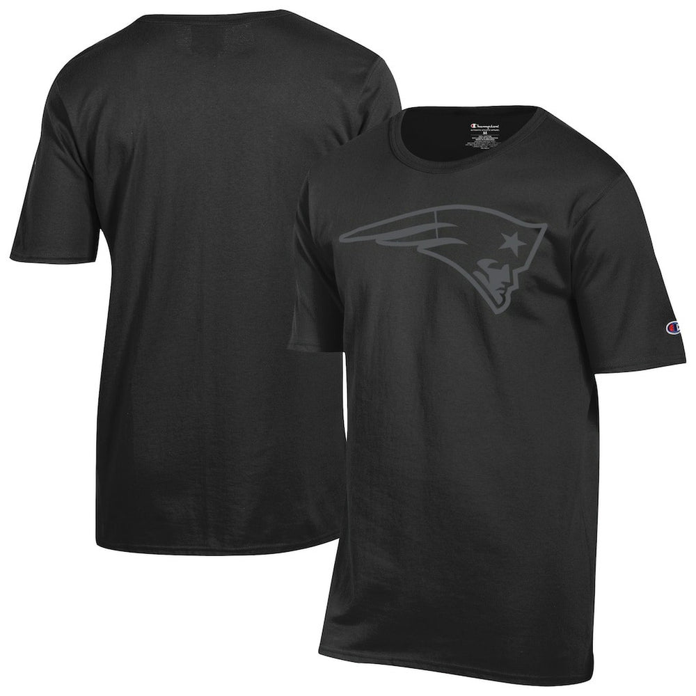 New England Patriots Champion Tonal Logo T-Shirt - Black - NFL