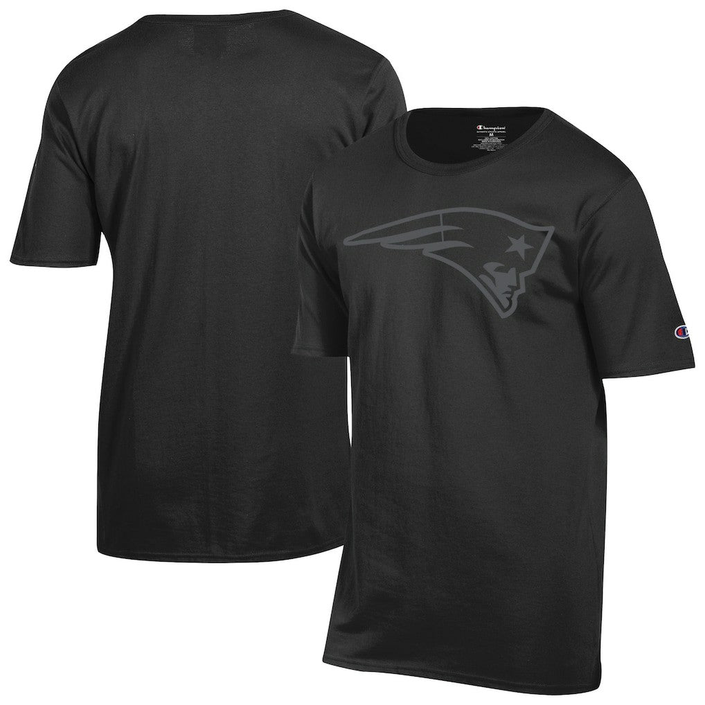 New England Patriots Champion Tonal Logo T-Shirt - Black - NFL