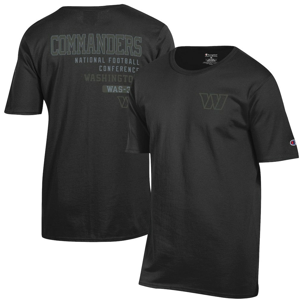 Washington Commanders Champion Tonal Logo T-Shirt - Black - NFL