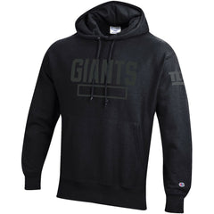 New York Giants Champion Tonal Reverse Weave Fleece Hoodie - Black - NFL