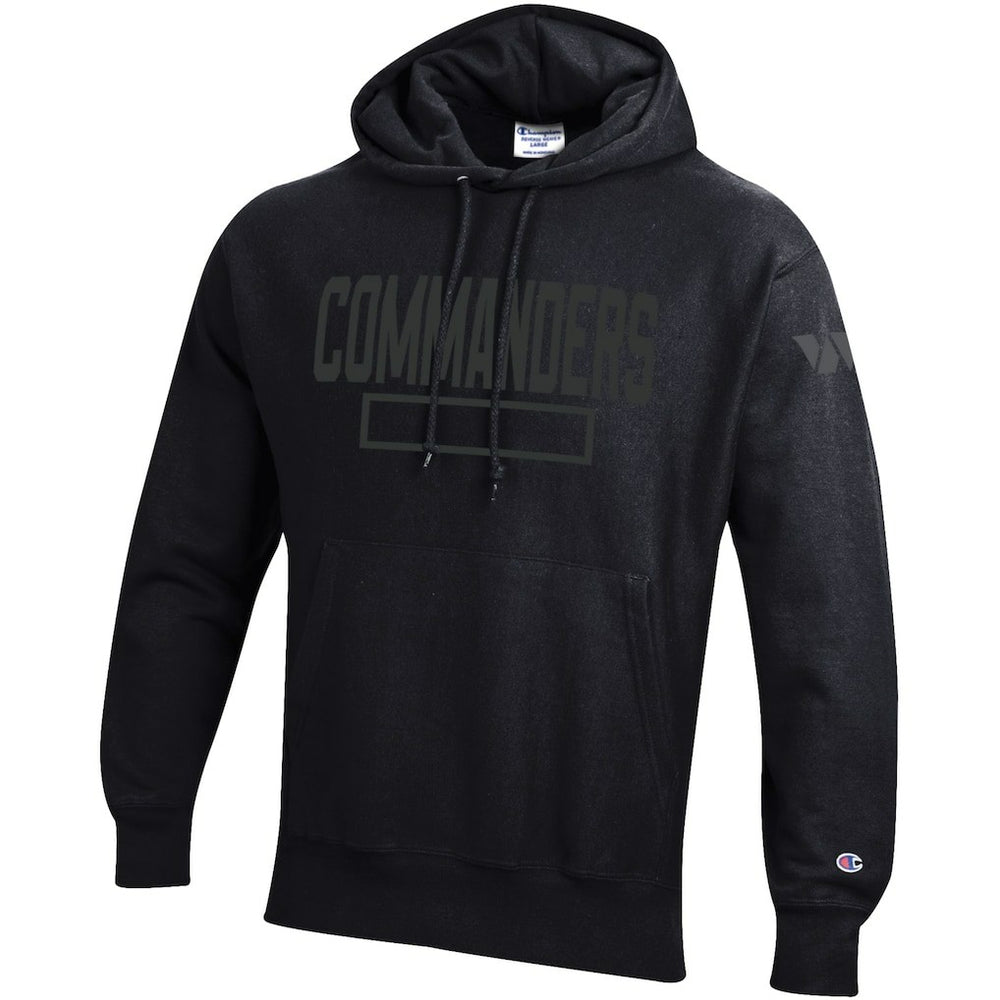Washington Commanders Champion Tonal Reverse Weave Fleece Hoodie - Black - NFL