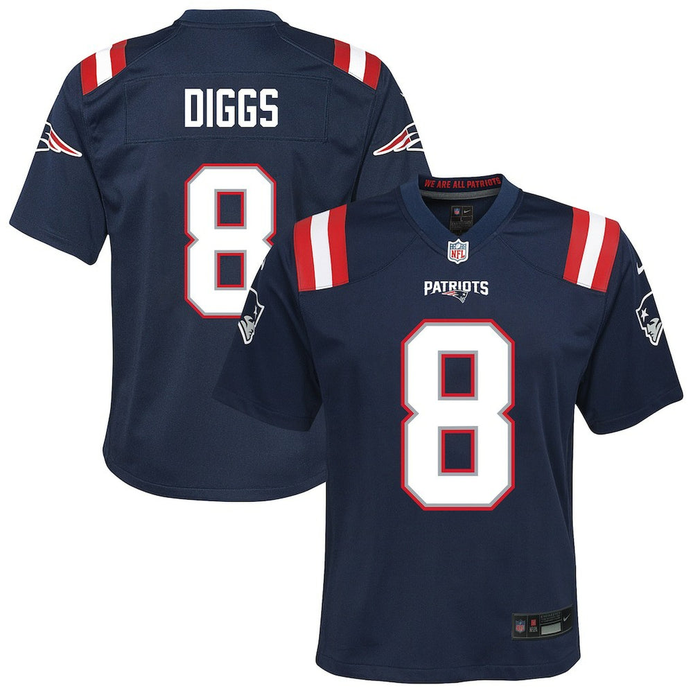 Stefon Diggs New England Patriots Youth Team Game Jersey - Navy - Nike