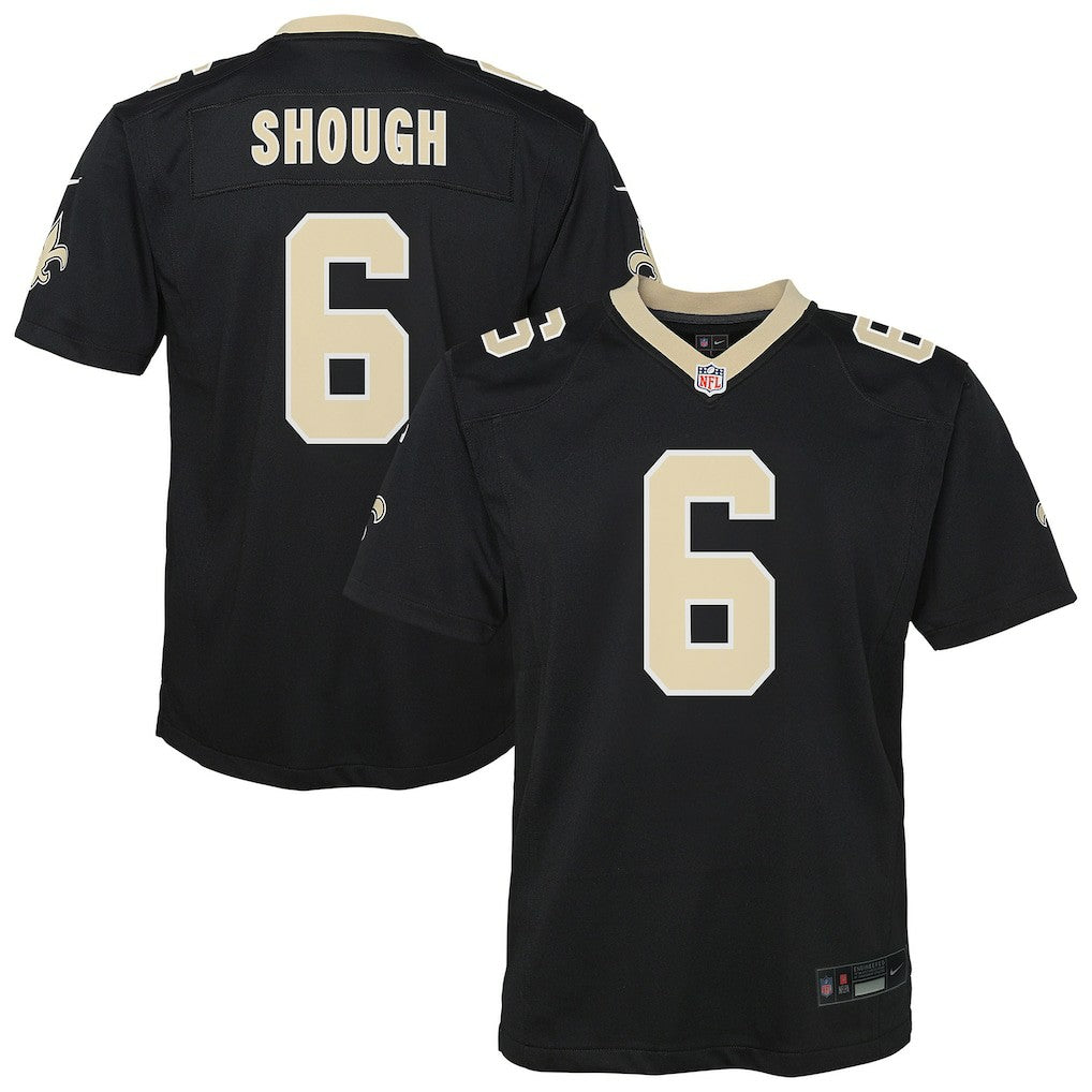 Tyler Shough New Orleans Saints Youth Team Game Jersey - Black - Nike