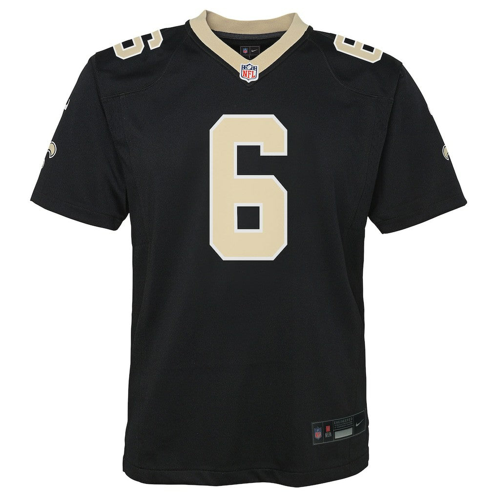 Tyler Shough New Orleans Saints Youth Team Game Jersey - Black - Nike