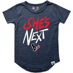 Houston Texans Wes & Willy Girls Youth She's Next Garment Washed T-Shirt - Navy - NFL