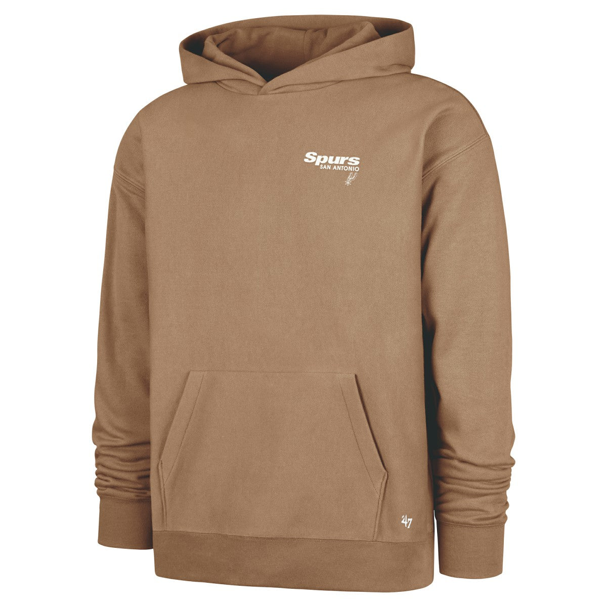 47 brand San Antonio Spurs '47 Triple Double Foundation Premium Hoodie Sweatshirt Khaki