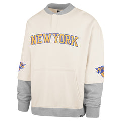 47 brand New York Knicks '47 Crossover Collection Trifecta Double Layered Fleece Sweatshirt Cream