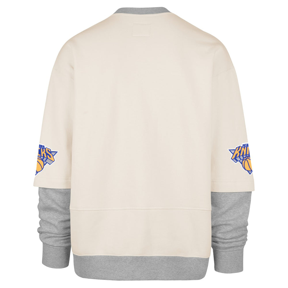 47 brand New York Knicks '47 Crossover Collection Trifecta Double Layered Fleece Sweatshirt Cream