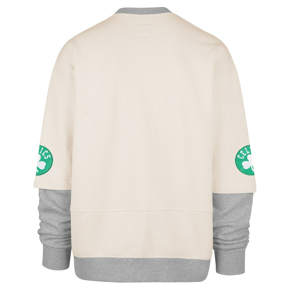 47 brand Boston Celtics '47 Crossover Collection Trifecta Double Layered Fleece Sweatshirt Cream