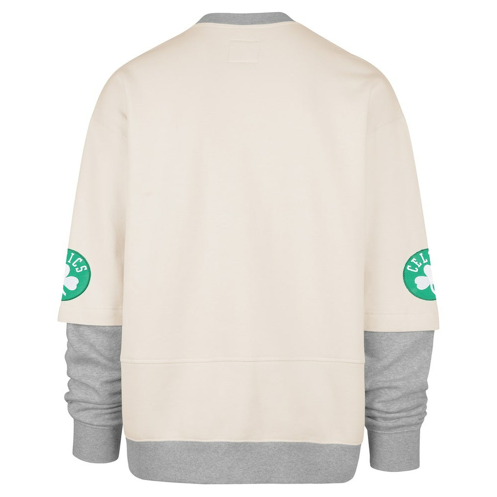 47 brand Boston Celtics '47 Crossover Collection Trifecta Double Layered Fleece Sweatshirt Cream