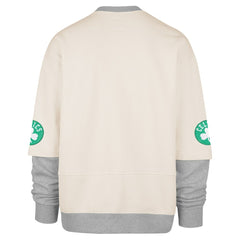 47 brand Boston Celtics '47 Crossover Collection Trifecta Double Layered Fleece Sweatshirt Cream