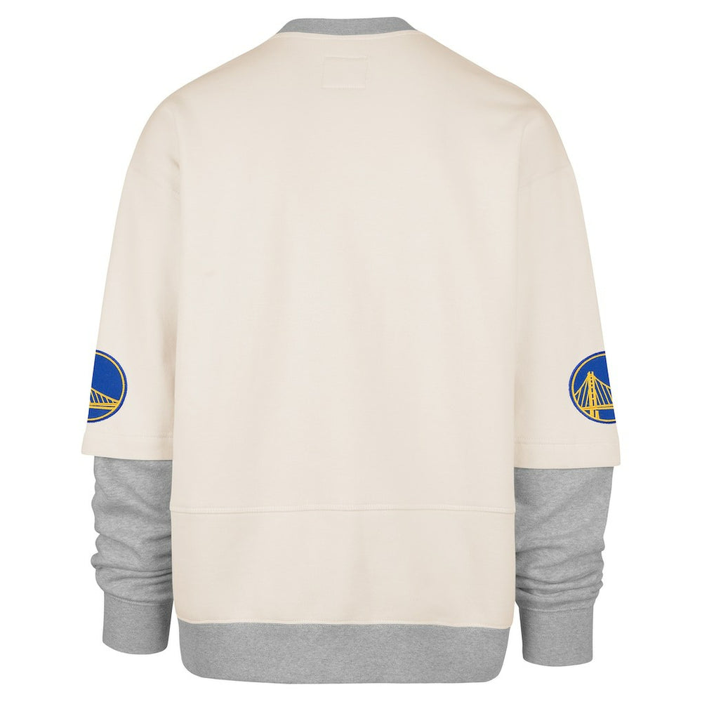 47 brand Golden State Warriors '47 Crossover Collection Trifecta Double Layered Fleece Sweatshirt Cream