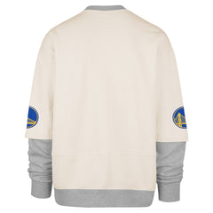 47 brand Golden State Warriors '47 Crossover Collection Trifecta Double Layered Fleece Sweatshirt Cream