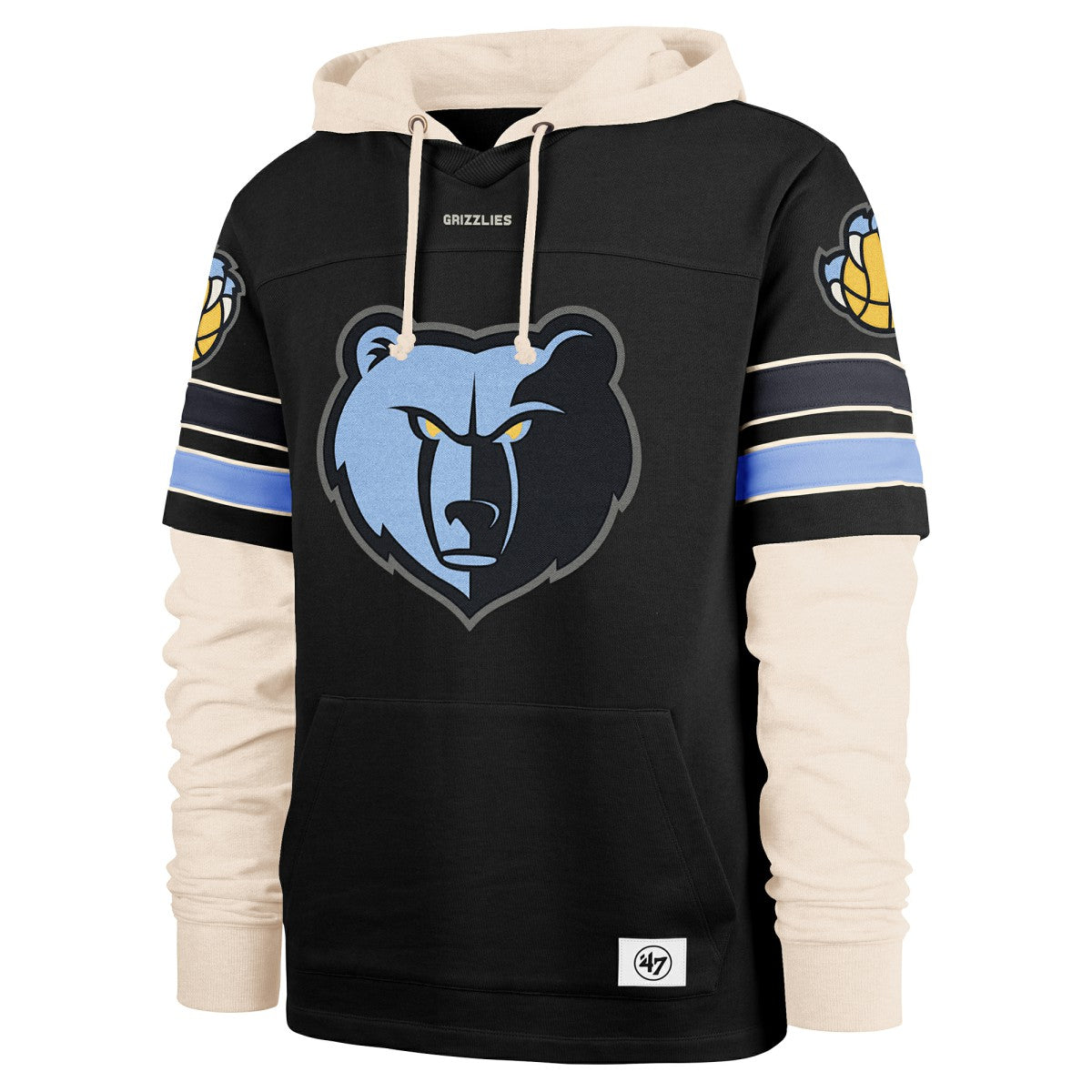 47 brand Memphis Grizzlies '47 Split Zone Cornerback Duo Hoodie Black