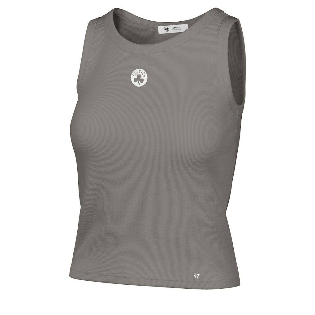 47 brand Boston Celtics '47 Women's Cropped Skyhook Baby Rib Tank Gray