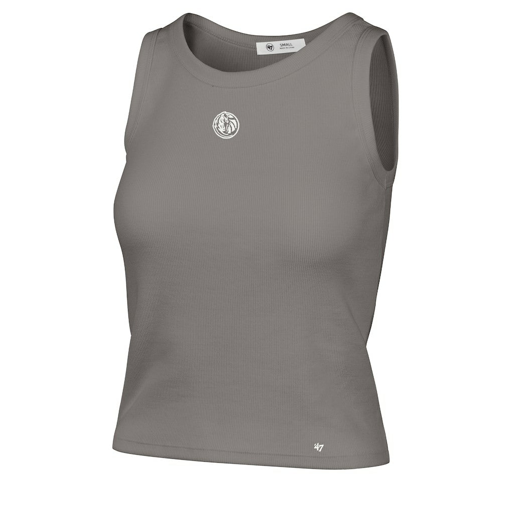 47 brand Dallas Mavericks '47 Women's Cropped Skyhook Baby Rib Tank Gray