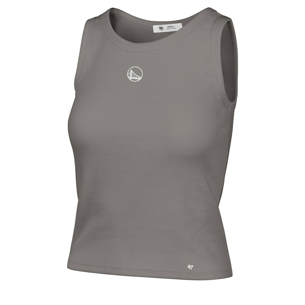 47 brand Golden State Warriors '47 Women's Cropped Skyhook Baby Rib Tank Gray