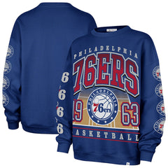 47 brand Philadelphia 76ers '47 Women's Go Big Oversized Sweatshirt Royal