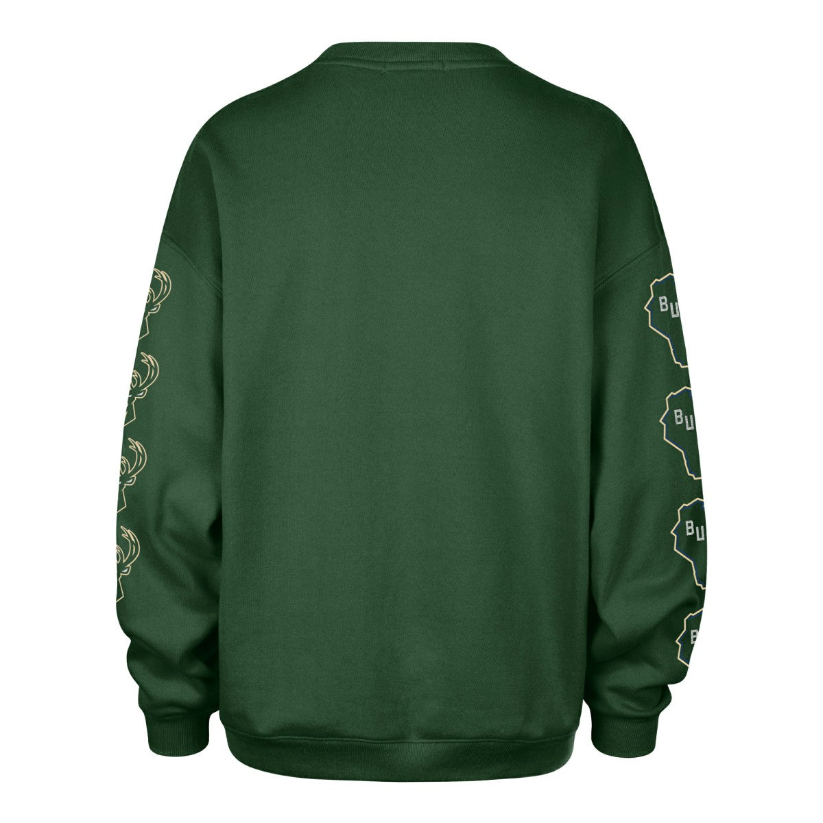 47 brand Milwaukee Bucks '47 Women's Go Big Oversized Sweatshirt Hunter Green