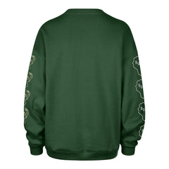 47 brand Milwaukee Bucks '47 Women's Go Big Oversized Sweatshirt Hunter Green