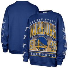 47 brand Golden State Warriors '47 Women's Go Big Oversized Sweatshirt Royal