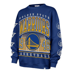 47 brand Golden State Warriors '47 Women's Go Big Oversized Sweatshirt Royal