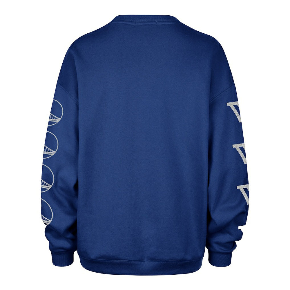 47 brand Golden State Warriors '47 Women's Go Big Oversized Sweatshirt Royal