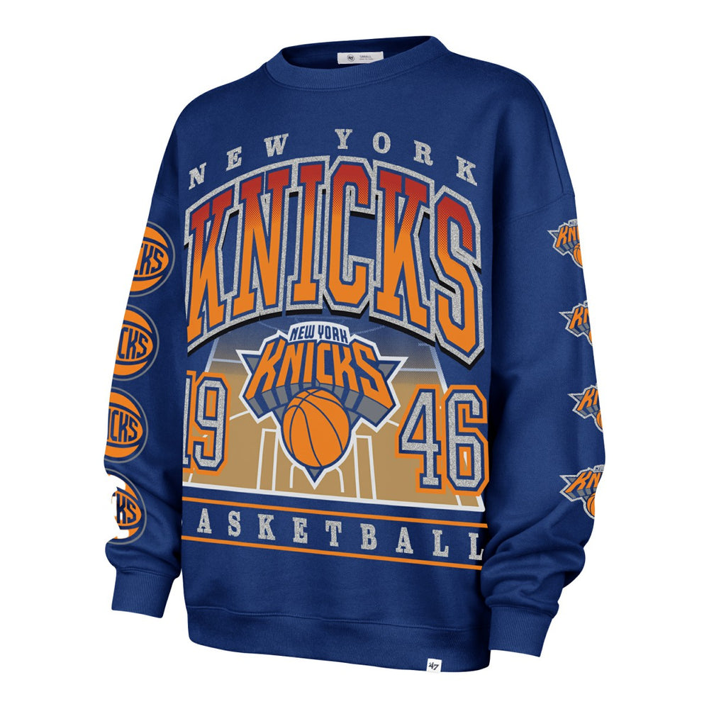 47 brand New York Knicks '47 Women's Go Big Oversized Sweatshirt Blue