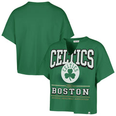 47 brand Boston Celtics '47 Women's Elation Oversized Notch Neck T-Shirt Kelly Green