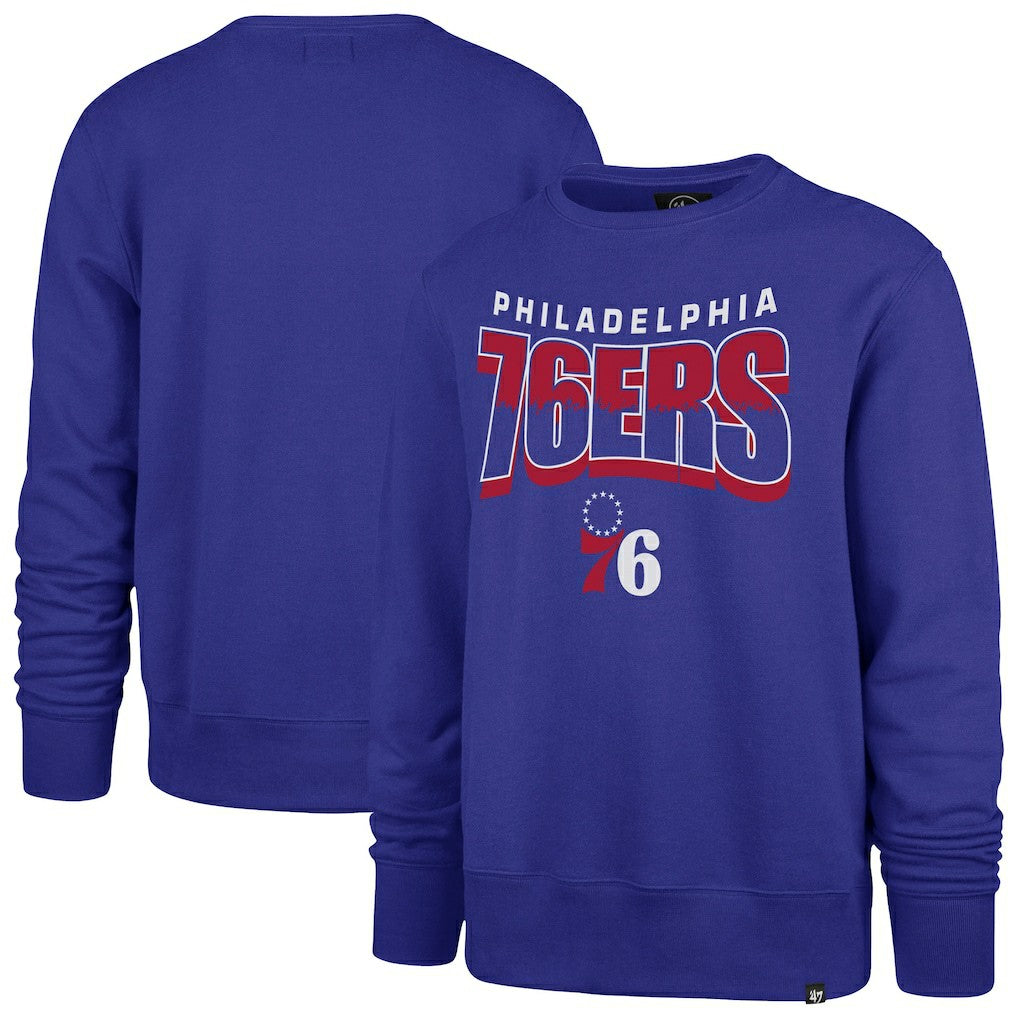 47 brand Philadelphia 76ers '47 Unisex Brush By Headline Crewneck Sweatshirt Royal