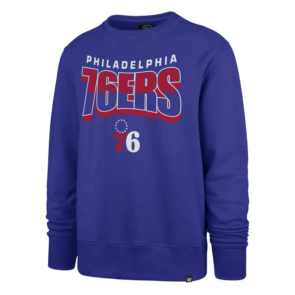 47 brand Philadelphia 76ers '47 Unisex Brush By Headline Crewneck Sweatshirt Royal