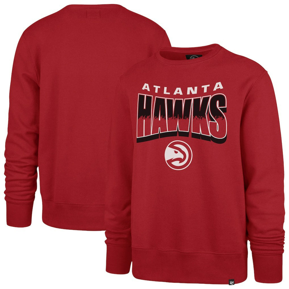 47 brand Atlanta Hawks '47 Unisex Brush By Headline Crewneck Sweatshirt Red