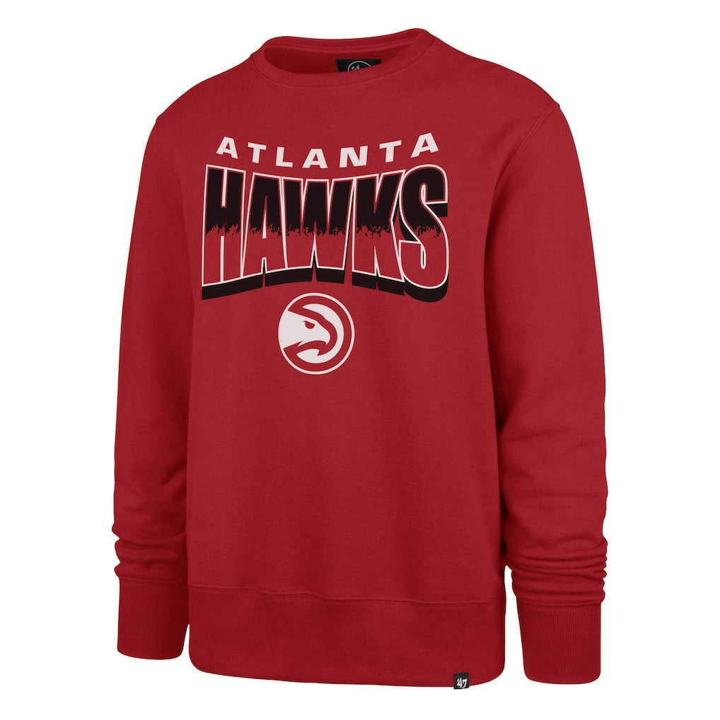 47 brand Atlanta Hawks '47 Unisex Brush By Headline Crewneck Sweatshirt Red