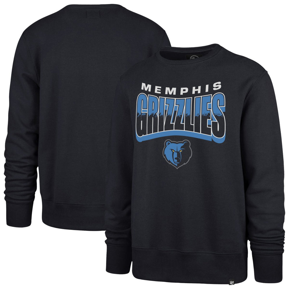 47 brand Memphis Grizzlies '47 Unisex Brush By Headline Crewneck Sweatshirt Navy