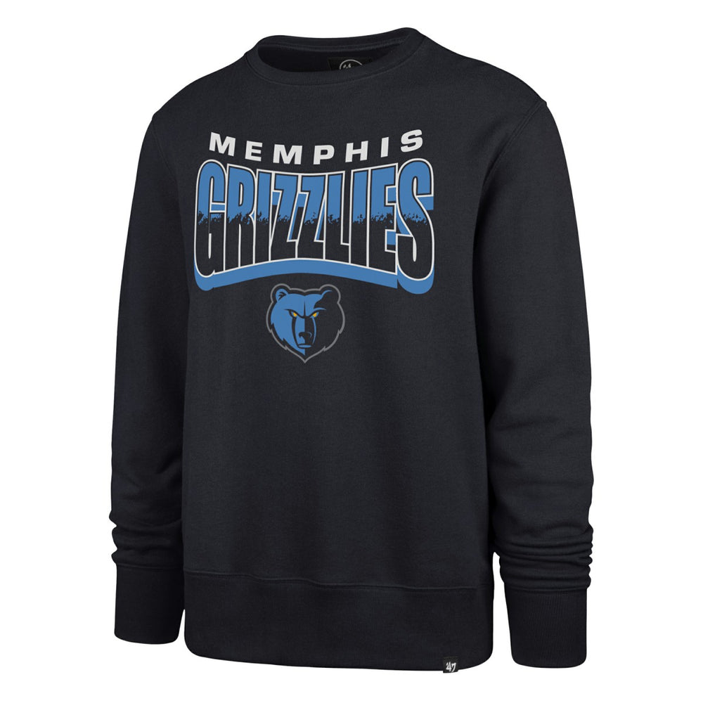 47 brand Memphis Grizzlies '47 Unisex Brush By Headline Crewneck Sweatshirt Navy
