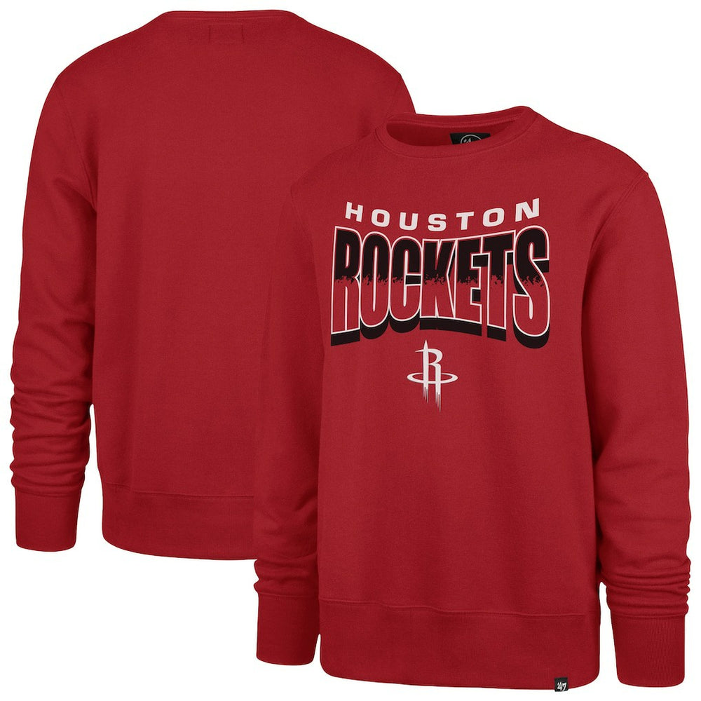 47 brand Houston Rockets '47 Unisex Brush By Headline Crewneck Sweatshirt Red