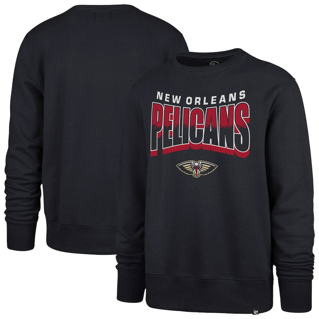 47 brand New Orleans Pelicans '47 Unisex Brush By Headline Crewneck Sweatshirt Navy